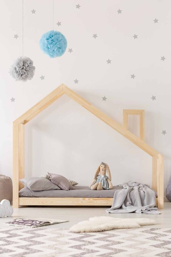 Vaikiška lova namelis SofiHouse R4, 180x80 cm, Nedažyta цена и информация | Vaikiškos lovos | pigu.lt