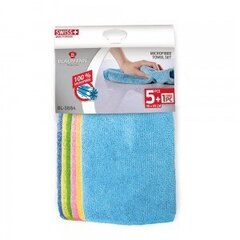 Mikroaudinio rankšluosčių rinkinys Blauman BL3884, 5 +1 vnt. kaina ir informacija | Virtuviniai rankšluosčiai, pirštinės, prijuostės | pigu.lt