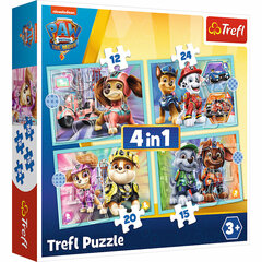 Puzzle 176 paw patrol/ * 4в1 шт цена и информация | Пазлы | pigu.lt