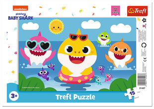 Puzzle 233 happy baby shark / *15шт цена и информация | Пазлы | pigu.lt