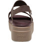 Basutės moterims Crocs™ Brooklyn Low Wedge 200409, rudos цена и информация | Basutės moterims | pigu.lt