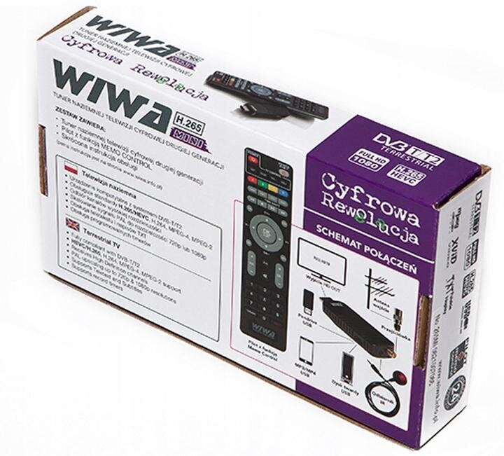 Wiwa H.265 MINI DVB-T/T2 цена и информация | TV antenos ir jų priedai | pigu.lt