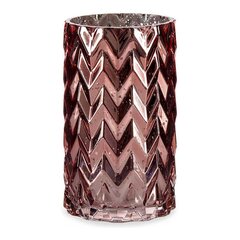 Vaza Graviravimas (kviečio) varpa Stiklas Rožinė (11,3 x 19,5 x 11,3 cm) kaina ir informacija | Vazos | pigu.lt