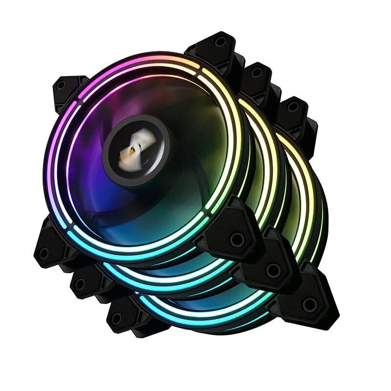 ompiuterio ventiliatoriai Darkflash CF11 Pro ARGB 3in1, 120x120, juoda kaina ir informacija | Kompiuterių ventiliatoriai | pigu.lt