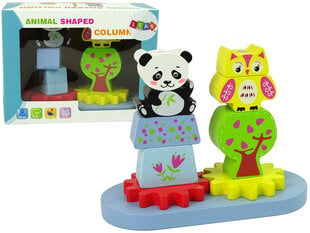 Набор деревянных блоков - Животные цена и информация | Игрушки для малышей | pigu.lt