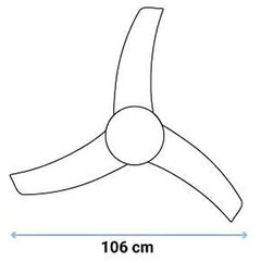 Lubinis ventiliatorius Universal Blue MISTRAL 3042 60W (106 cm) kaina ir informacija | Ventiliatoriai | pigu.lt