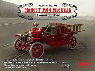 Klijuojamas Modelis ICM 24004 Model T 1914 Firetruck, American Car 1/24 kaina ir informacija | Klijuojami modeliai | pigu.lt