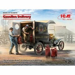 Сборная модель ICM 24019 Gasoline Delivery, Model T 1912 Delivery Car with American Gasoline Loaders 1/24 цена и информация | Склеиваемые модели | pigu.lt