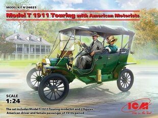 Klijuojamas Modelis ICM 24025 Model T 1911 Touring with American Motorists 1/24 kaina ir informacija | Klijuojami modeliai | pigu.lt