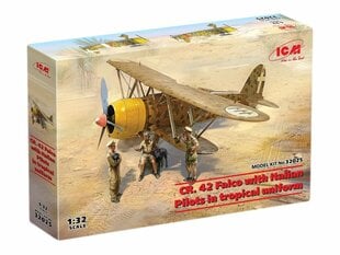 Сборная модель ICM 32025 CR. 42 Falco with Italian Pilots in tropical uniform 1/32 цена и информация | Склеиваемые модели | pigu.lt