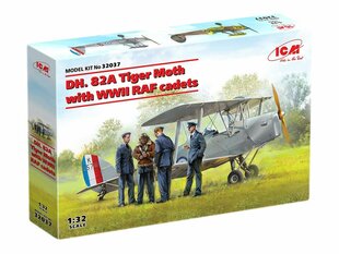 Klijuojamas Modelis ICM 32037 DH. 82A Tiger Moth with WWII RAF cadets 1/32 kaina ir informacija | Klijuojami modeliai | pigu.lt