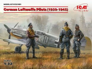Klijuojamas Modelis ICM 32101 German Luftwaffe Pilots (1939-1945) (3 figures) 1/32 kaina ir informacija | Klijuojami modeliai | pigu.lt