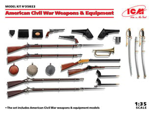 Сборная модель ICM 35022 US Civil War Weapons & Equipment 1/35 цена и информация | Склеиваемые модели | pigu.lt