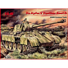 Сборная модель ICM 35361 Pz.Kpfw.V Panther Ausf.D, WWII German Tank 1/35 цена и информация | Склеиваемые модели | pigu.lt