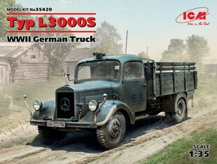 Сборная модель ICM 35420 Typ L3000S, WWII German Truck 1/35 цена и информация | Склеиваемые модели | pigu.lt