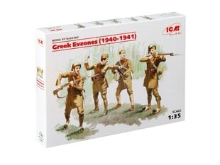 Klijuojamas Modelis ICM 35562 Greek Evzones (1940-1941) (4 figures) 1/35 kaina ir informacija | Klijuojami modeliai | pigu.lt