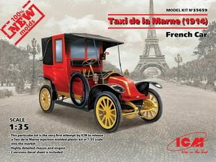Сборная модель ICM 35659 Taxi de la Marne (1914), French Car 1/35 цена и информация | Склеиваемые модели | pigu.lt