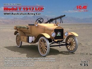 Сборная модель ICM 35663 Model T 1917 LCP, WWI Australian Army Car 1/35 цена и информация | Склеиваемые модели | pigu.lt