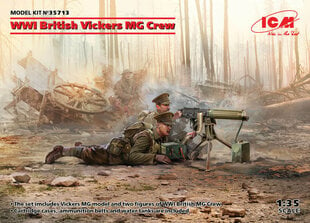 Klijuojamas Modelis ICM 35713 WWI British Vickers MG Crew (Vickers MG & 2 figures) 1/35 kaina ir informacija | Klijuojami modeliai | pigu.lt