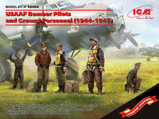 Сборная модель ICM 48088 USAAF Bomber Pilots and Ground Personnel (1944-1945) 1/48 цена и информация | Склеиваемые модели | pigu.lt