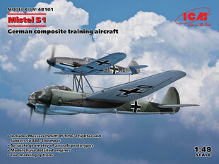 Сборная модель ICM 48101 Mistel S1, German composite training aircraft 1/48 цена и информация | Склеиваемые модели | pigu.lt