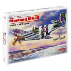 Klijuojamas Modelis ICM 48123 Mustang Mk.III, WWII RAF Fighter 1/48 kaina ir informacija | Klijuojami modeliai | pigu.lt