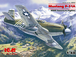 Klijuojamas Modelis ICM 48161 Mustang P-51A, WWII American Fighter 1/48 kaina ir informacija | Klijuojami modeliai | pigu.lt