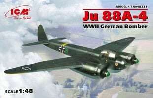 Сборная модель ICM 48233 Ju 88A-4, WWII German Bomber 1/48 цена и информация | Склеиваемые модели | pigu.lt