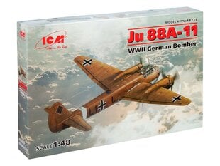 Сборная модель ICM 48235 Ju 88A-11, WWII German Bomber 1/48 цена и информация | Склеиваемые модели | pigu.lt