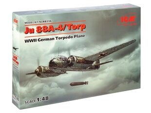 Klijuojamas Modelis ICM 48236 Ju 88A-4 Torp/A-17, WWII German Torpedo Plane 1/48 kaina ir informacija | Klijuojami modeliai | pigu.lt