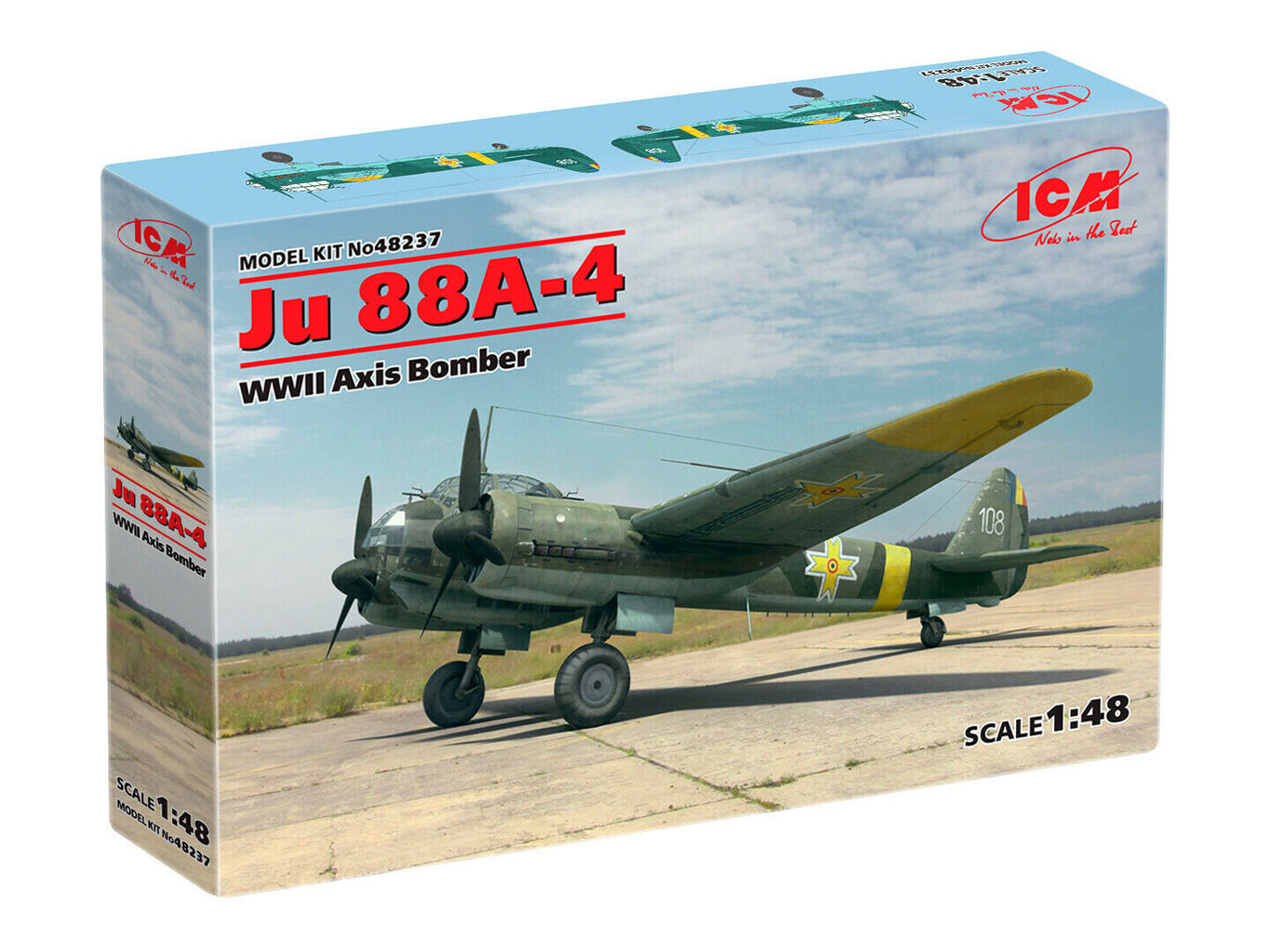 Klijuojamas Modelis ICM 48237 Ju 88A-4, WWII Axis Bomber 1/48 kaina ir informacija | Klijuojami modeliai | pigu.lt