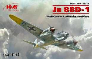 Klijuojamas Modelis ICM 48240 Ju 88D-1, WWII German Reconnaissance Plane 1/48 kaina ir informacija | Klijuojami modeliai | pigu.lt