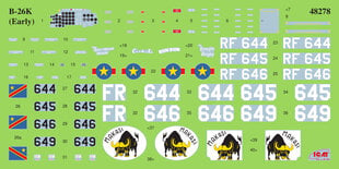 Сборная модель ICM 48278 B-26K Counter Invader (early), US Attack Aircraft 1/48 цена и информация | Склеиваемые модели | pigu.lt