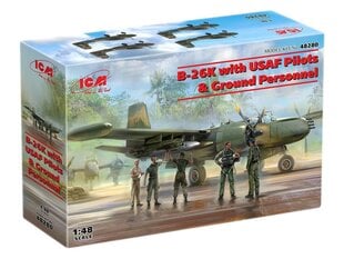 Klijuojamas Modelis ICM 48280 B-26K with USAF Pilots & Ground Personnel 1/48 kaina ir informacija | Klijuojami modeliai | pigu.lt