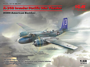Klijuojamas Modelis ICM 48285 A-26В Invader Pacific War Theater, WWII American Bomber 1/48 kaina ir informacija | Klijuojami modeliai | pigu.lt