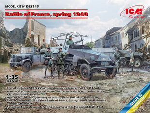 Klijuojamas Modelis ICM DS3515 Battle of France, spring 1940. German combat vehicles 1/35 kaina ir informacija | Klijuojami modeliai | pigu.lt
