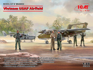 Модель для склеивания ICM DS4803 Vietnam USAF Airfield (Cessna O-2A, OV-10А Bronco, US Pilots & Ground Personnel (Vietnam War) (5 figures)) 1/48 цена и информация | Склеиваемые модели | pigu.lt