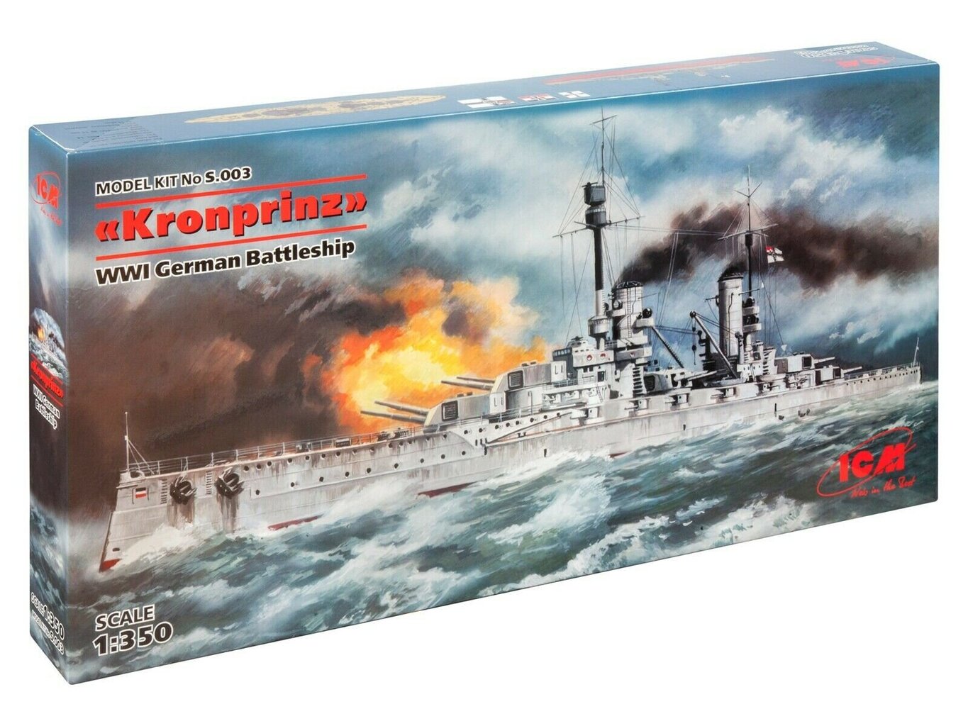 Klijuojamas Modelis ICM S.003 "Kronprinz", WWI German Battleship 1/350 kaina ir informacija | Klijuojami modeliai | pigu.lt