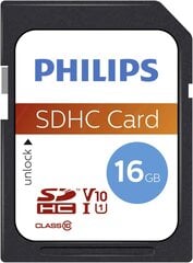 Atminties kortelė Philips SDHC, 16GB Class 10 UHS-I U1 цена и информация | Philips Фотооборудование | pigu.lt