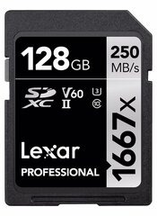 Lexar SDHC/SDXC 128GB kaina ir informacija | Atminties kortelės fotoaparatams, kameroms | pigu.lt