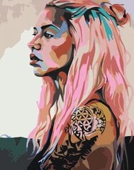 Kартины по номерам "Девушка с розовыми волосами " 40x50 G RO253 цена и информация | Живопись по номерам | pigu.lt