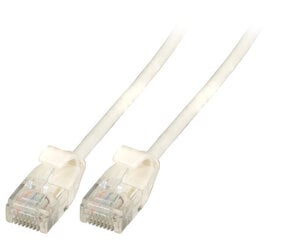 Сетевой кабель Патч-кабель CAT6A flex, 0,5 м, белый (K8108WS.0,5) цена и информация | Кабели и провода | pigu.lt