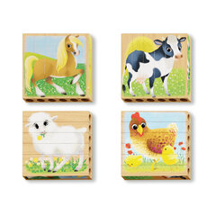 Quercetti Four Puzzle Farm Animals, 80712 Li kaina ir informacija | Žaislai kūdikiams | pigu.lt