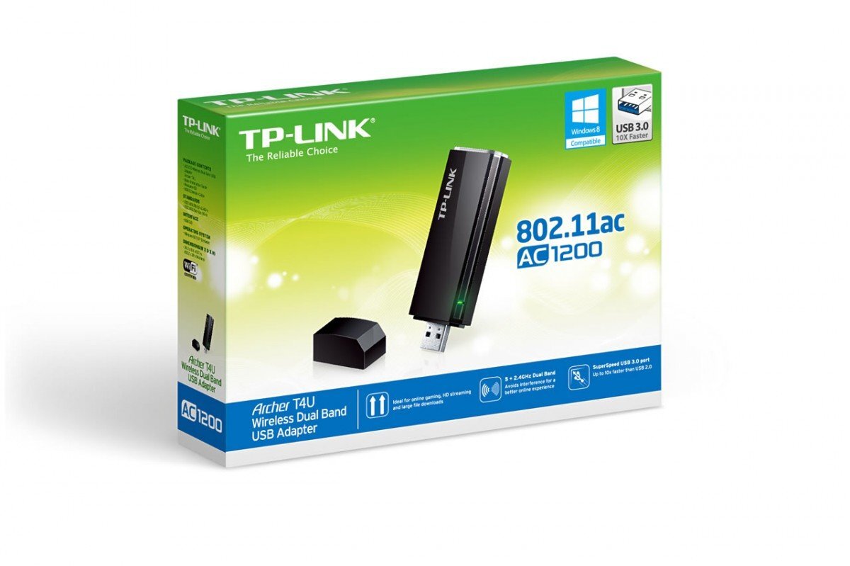 Bevielio tinklo adapteris TP-LINK ARCHER T4U, 802.11a/b/g/n/ac, 300 Mbps / 900 Mbps kaina ir informacija | Maršrutizatoriai (routeriai) | pigu.lt