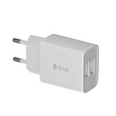 Сетевая зарядка Devia Smart с 2 портами USB (2,4А) + Type-C, белое цена и информация | Зарядные устройства для телефонов | pigu.lt