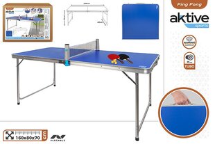 Ping-Pong stalas (160x80cm) su raketėmis, kamuoliukais ir sieteliu Active kaina ir informacija | Stalo teniso stalai ir uždangalai | pigu.lt