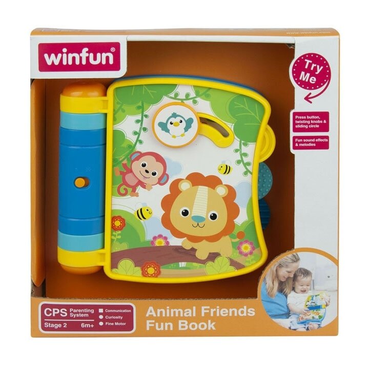 Winfun Interaktyvi knygelė (plastikinė) Winfun, 6m + kaina ir informacija | Žaislai kūdikiams | pigu.lt