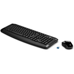 Клавиатура и мышь HP Teclado y ratón inalámbricos HP 300, чёрная, беспроводная цена и информация | Клавиатуры | pigu.lt