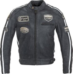 Vyriškas odinis moto švarkas W-TEC Dark Grey Vintage - Dark Grey 3XL цена и информация | Мотоциклетные куртки | pigu.lt