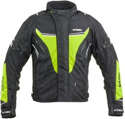 Vyriškas motocikliniko švarkas W-Tec Brandon - Black-Fluo Yellow M kaina ir informacija | Moto striukės | pigu.lt